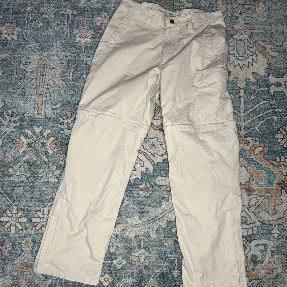Bob Timberlake Convertible Men's Size 34x32 Khaki Nylon Stretch Cargo Pants